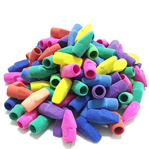 Pencil Top Eraser Caps Arrowhead for Kids Students Office Supplies Assorted Colors in Bulk Pack of 250