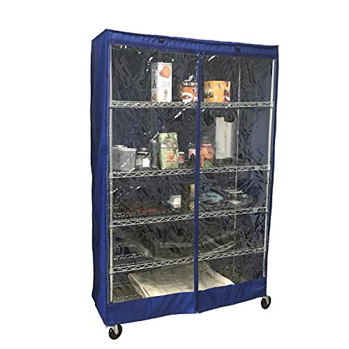 Formosa Covers Storage Shelving Unit Cover, fits Racks 48" Wx18 Dx72 H Royal, one Side See Through Panel (Cover only)