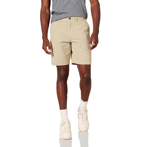 Amazon Essentials Men's Slim-Fit 9 Inch Chino Shorts, Khaki, 38W
