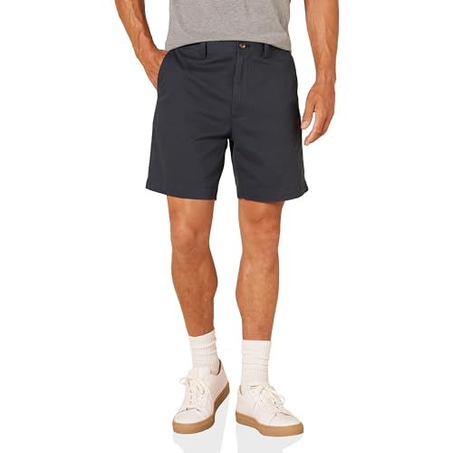 Amazon Essentials Men's Classic-Fit 7" Chino Short, Dark Navy, 36W