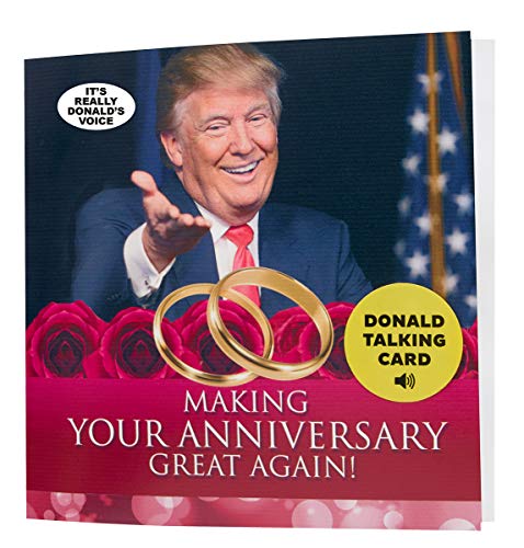 OUR FRIENDLY FOREST Talking Trump Anniversary Card - Authentic Voice Recording - Personal Anniversary Message from Presidential Collection - Includes Envelope