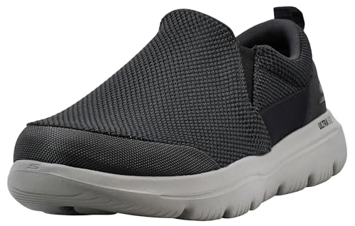 Skechers Men's Go Walk Evolution Ultra-Impeccable Sneaker, Charcoal, 8.5 UK X-Wide