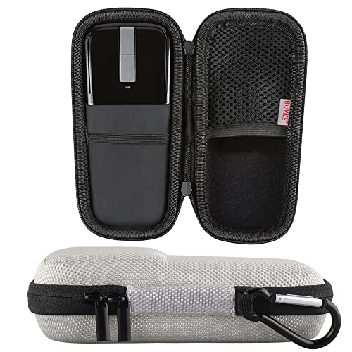 BOVKE Protective Carrying Case for Microsoft Arc Touch Mouse Hard EVA Shockproof Travel Storage Pouch Cover Bag, Light Grey