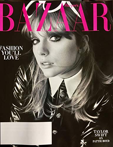 Harper's Bazaar August 2018 Fashion You'll Love - Taylor Swift on Pattie Boyd (B&W Cover)