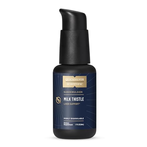 Quicksilver Scientific Nanoemulsified Milk Thistle - Silymarin Liquid with Liposome Delivery System - Immune, Detox + Liver Cleanse Support (1.7oz / 50ml)