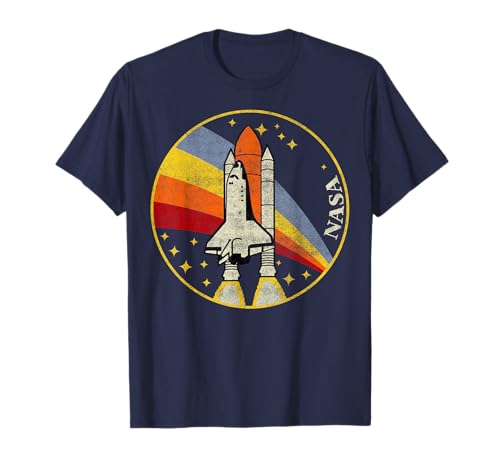 NASA Shuttle Launch Into Rainbow Graphic T-Shirt C1 T-Shirt