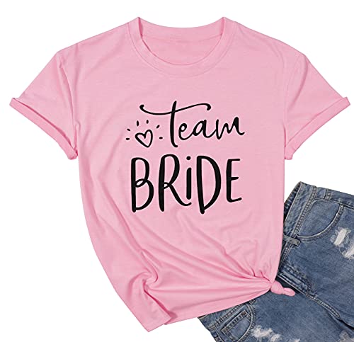 Bride Shirt for Women Wedding T Shirt Honeymoon Shirts Funny Bride Vacation Short Sleeve Bachelorette Party Tee Tops