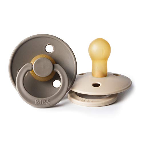 Bibs Dummies, Colour 2-Pack of Dummies, Natural Rubber Danish soothers in a Cherry Shape