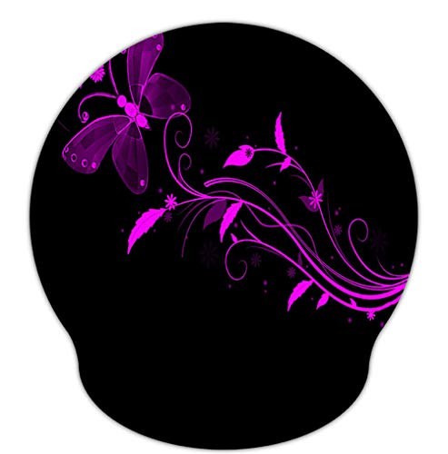 RICHEN Memory Foam Mouse Pad with Wrist Support,Ergonomic Mouse Pad with Wrist Rest,Non-Slip Rubber Base for Computer Laptop & Mac,Lightweight Rest for Home,Office & Travel (Nice Butterfly)