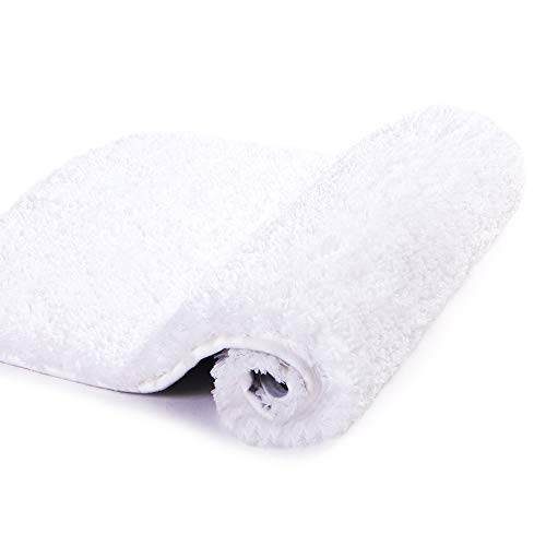 Walensee Bath Rug for Bathroom Non Slip Bathroom Mat (20 x 32, White) Water Absorbent Soft Microfiber Shaggy Bathroom Rug Machine Washable Bath Mat for Bathroom Thick Plush Shower Mat
