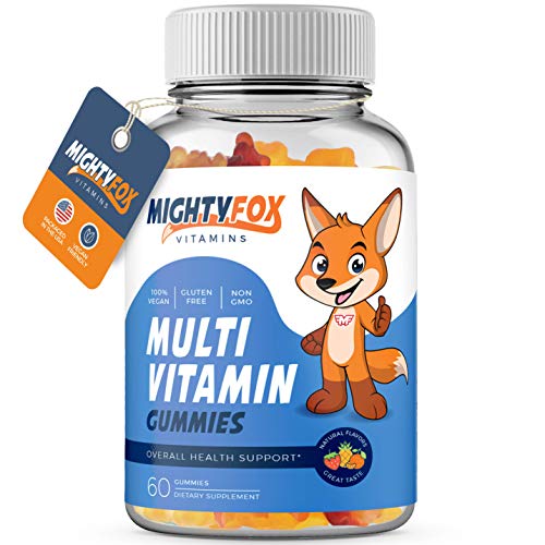 Kids Multivitamin Gummies - Non-GMO, Gluten-Free, Vegan Multivitamin Gummies w/ Vitamin C, B3, B5, B6, B12, Zinc (60 Count) – Fruity Toddler to Teen Gummy Vitamins for Kids