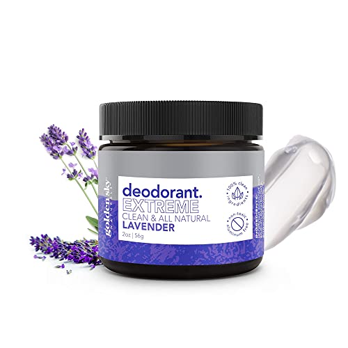 Golden Sky Naturals All Natural Extreme Deodorant Cream with Lavender Essential Oil, Aluminum-Free and Paraben-Free, Non-Toxic Deodorant, 2oz, Lavender