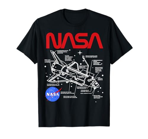 NASA Space Shuttle Schematic Layout Graphic T-Shirt T-Shirt