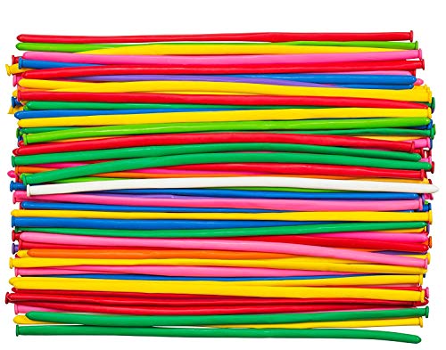 Twisting Balloons 200 Count Animals 260Q Magic Balloons Assorted Color Latex Long Balloons for Shape Party Clowns Wedding Birthdays Decoration