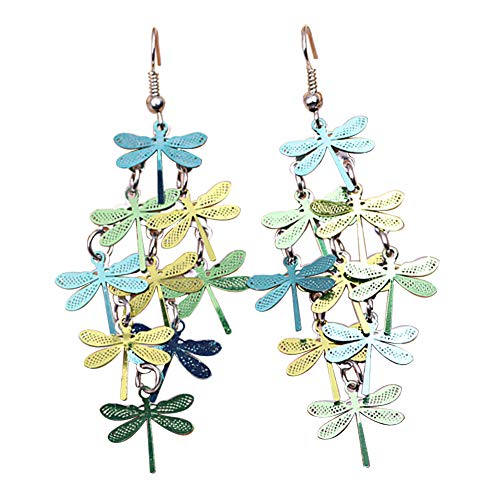 Afco Earrings for Women Dragonfly Hollow Dangle Hook Fashion Christmas Jewelry Gift Women Party Decor Eardrop 6#, Metal