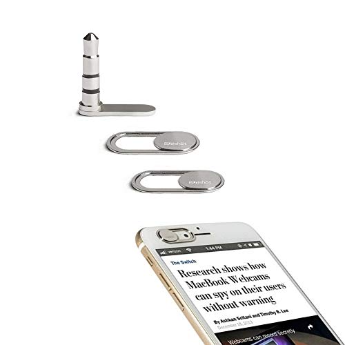 sunshot Sound Blocker Anti-eavesdropping | Laptop Webcam Camera Cover Protection for Phone Laptop Tablet | Mic Blocker Lock Your Sound, Webcam cover Stops Webcam Spying(1 Mic Blocker + 2 Webcam cover)