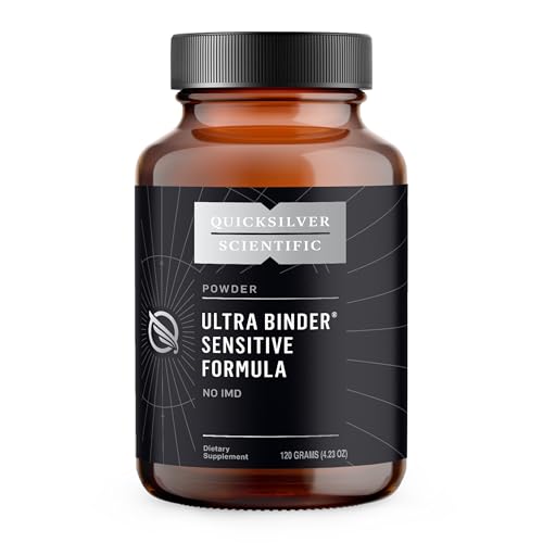 Quicksilver Scientific Ultra Binder Sensitive Formula - Gut Health Supplement with Activated Charcoal, Bentonite Clay - Cleansing Support Powder (120g)