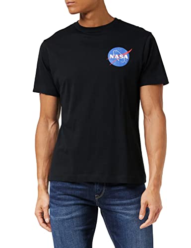 Nasa Men's CORE Logo T-Shirt, Black (Black Blk), X (Size:X-Large)