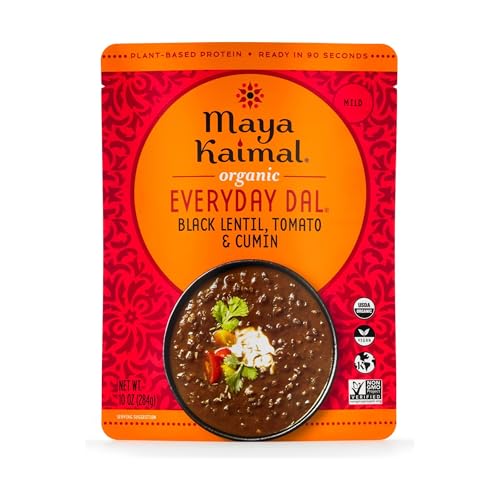 MAYA KAIMAL Organic, Everyday Dal, Tomato & Cumin, Black Lentils, 10 OZ