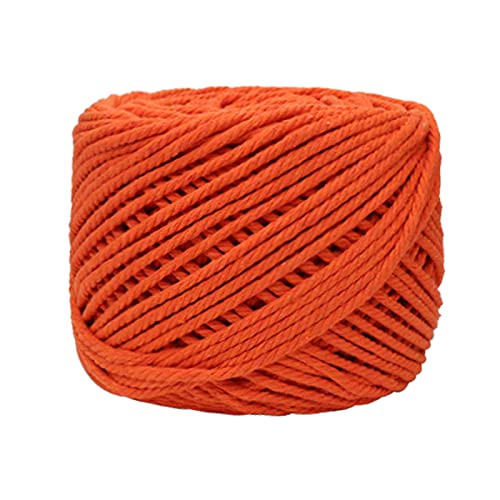 Suntq Makramee-Schnur, Baumwollschnur, für Bastelarbeiten 4mm x 100m(About 328 ft) Orange
