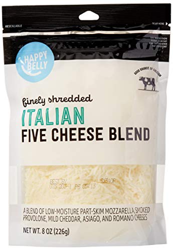 Happy Belly Shredded Italian 5 Cheese Blend, 8 Ounce