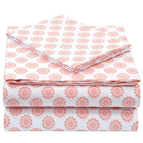 Pieridae Cotton Rich Twin XL Printed Sheets Polka Floral Dots Ultra Soft Luxury Bed Sheets