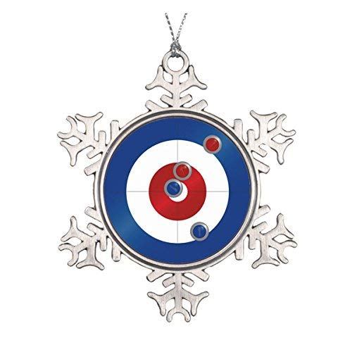 WeiaMaoYi Curling Rings Christmas Ornaments Pewter Snowflake Ornaments for Christmas Decoration