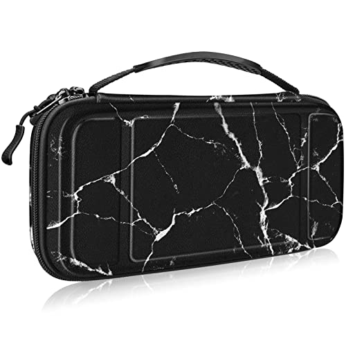 Fintie Carrying Case for Nintendo Switch OLED Model 2021/Switch 2017, [Shockproof] Hard Shell Protective Cover Travel Bag w/10 Game Card Slots for Switch Console Joy-Con & Accessories
