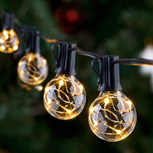 Novtech LED Outdoor String Lights, 39FT 30+3 Bulbs G40 Globe Led String Lights, Waterproof Led Patio String Lights Hanging Outdoor Lights for Gazebo Backyard Bistro