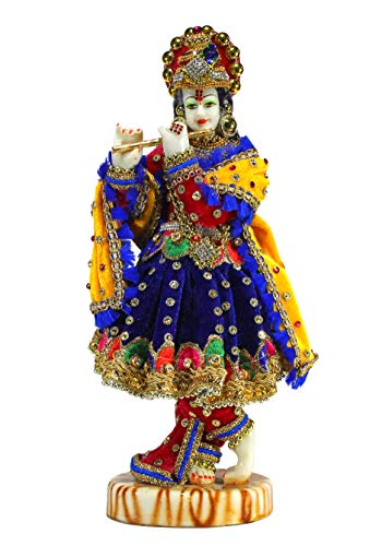 Esplanade Harz Krishna Kishan Murti Idol Statue Skulptur (11") Mehrfarbig…