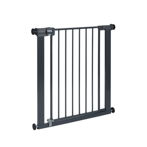 Safety 1st Easy Close Metal Gate, Treppenschutzgitter ohne Bohren, 73–80 cm (bis 108 cm erweiterbar), leicht schließbares Türschutzgitter, mit 1 Hand öffnen, kein Bohren, Zweifachsicherung, Schwarz