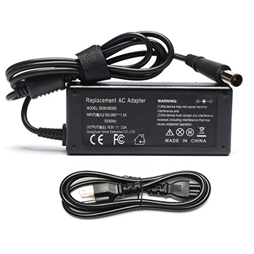 65w Laptop Charger for HP EliteBook Folio 840 450 9480m 9470m ProBook 430 G1 G2 440 455 645 650 655 250 255 EliteBook Revolve 810 G1 G2, 820 G1, 725 G2, 745 G2, UL Listed 18.5V 3.5A Power Adapter