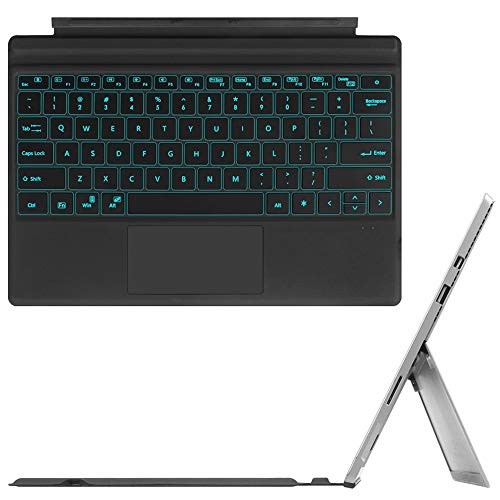 Fintie Type Cover for Microsoft Surface Pro 7/7 Plus, [7-Color Backlit] Wireless Bluetooth Keyboard with Rechargeable Battery/Trackpad, Compatible with Pro 6/5/4/3 (Black)