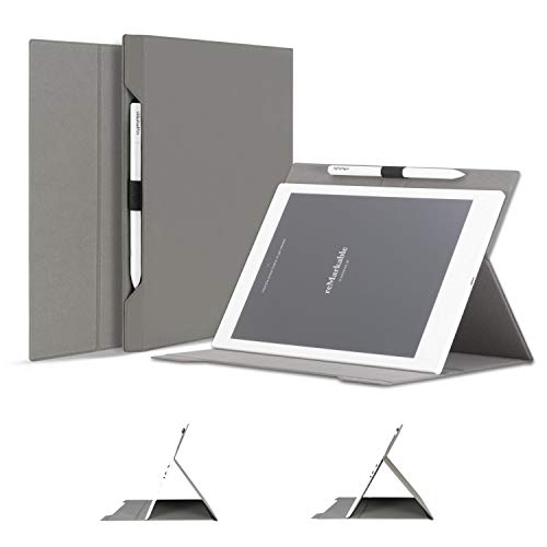 Jingdu Remarkable Paper Tablet 10.3" Case,Premium PU Leather Lightweight Folding Stand Smart Cover with Pencil Holder and Multiple Viewing Angles for Remarkable Digital Paper