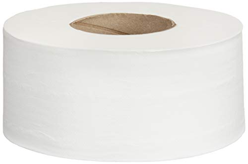AmazonCommercial 2-Ply White 9' Jumbo Roll Toilet Paper/Bath Tissue (416973)|Bulk for Business |Septic Safe |Compatible with Universal Dispensers|FSC Certified |700 Feet per Roll (12 Rolls)()