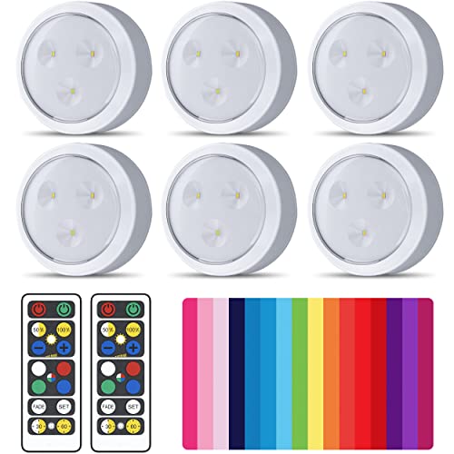 Brilliant Evolution Wireless LED Puck Light - Ultra-Thin 2.54 cm Design, 45 Lumens, Warm White 3000K - Touch-Sensitive On/Off - Closet Push Light, Stick-On Lights Under Cabinet, Mounting Tape Included