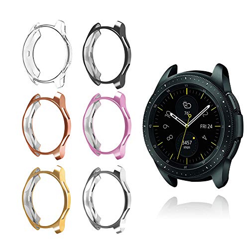 2 pcs Hagibis Housse Protection Compatible Samsung Galaxy Montre 46 mm Sm-r800/Samsung Galaxy Watch 42 mm Sm-r810, Transparente 42mm 06 Pack