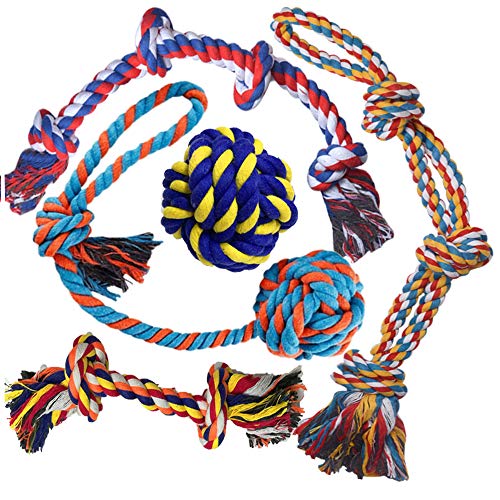 GaiusiKaisa Jouets pour chien XL (extrêmement durables et résistants) pour chiens de grande et moyenne taille – Jouets en corde pour chiens agressifs – Balle élastique solide pour chien – Balle en