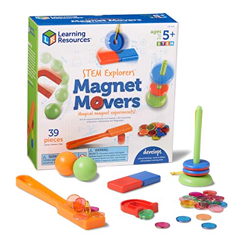 Learning Resources LER9295 STEM Explorers, Magnet Movers, 39 Pieces, STEM Certified, Ages 5+