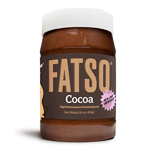 FATSO Cocoa Peanut Butter - High Performance Natural Peanut Butter w/ Unsweetened Chocolate Flavor & Superfats - MCT Oil, Avocado Oil, Flax, Sweet Tapioca & Chia Keto-Friendly Nut Butter