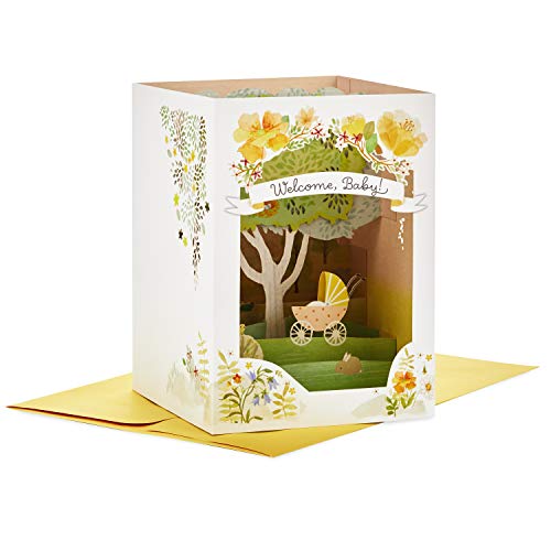 Hallmark Paper Wonder Pop-Up-Karte für frischgebackene Eltern (Stammbaum), Willkommensgeburt, Glückwünsche, Gender Reveal