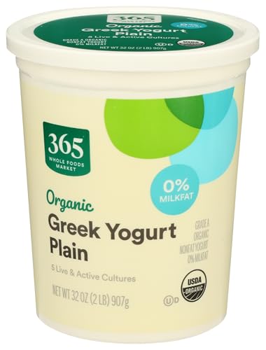 365 by Whole Foods Market, Organic Greek Nonfat Yogurt, Plain, 32 oz