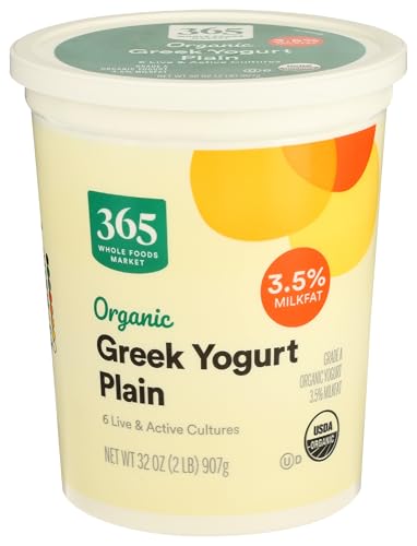 365 Everyday Value Organic Greek Whole Milk Yogurt, Plain, 32 oz