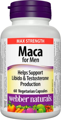 Webber Naturals Maca for Men, 60 Capsules, Vegan