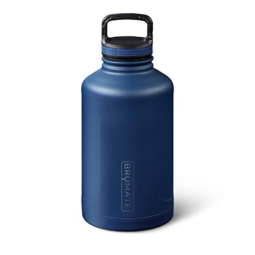 Brümate Growl’r 64oz Double Wall Vacuum Triple Insulated Stainless Steel Beer Growler with Handle & Screw Cap - Brewery-Friendly & Keeps Beer Cold Up to 48 Hours (Matte Black)