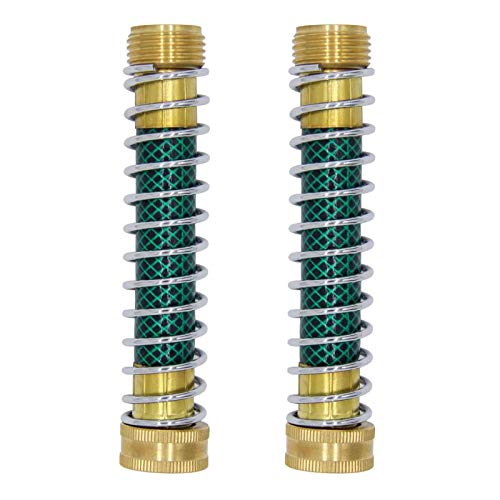 Twinkle Star Garden Hose Extension Adapter Hose Kink Protector with Coil Spring 2 Pack