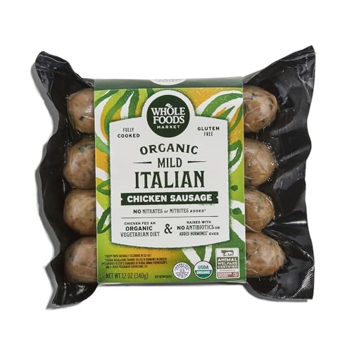 Whole Foods Market, Organic Mild Italian Chicken Sausage, 12 Ounce