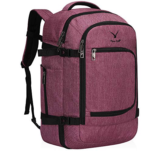 Hynes Eagle Travel Backpack 40L Flight Approved Carry on Backpack, Red Violet 2018