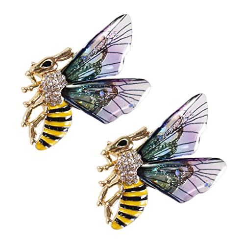 ZUOZUOYA Honey Bee Brooch for Women - 3 Colors Insect Themes with Gold,Silver and Colorful Tone Brooch Pins - Fashion Mother of Pearl Brooch Pins - Great for Wife,Sisters,Friends,Daily Wear or Dating