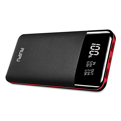 Portable Charger Power Bank 26800mAh High Capacity Battery Packs Small Size USB Backup Battery Power Pack with 2 Inputs, LCD Display Screen,Compatible Smart Phones Tablets and Other Android Devices
